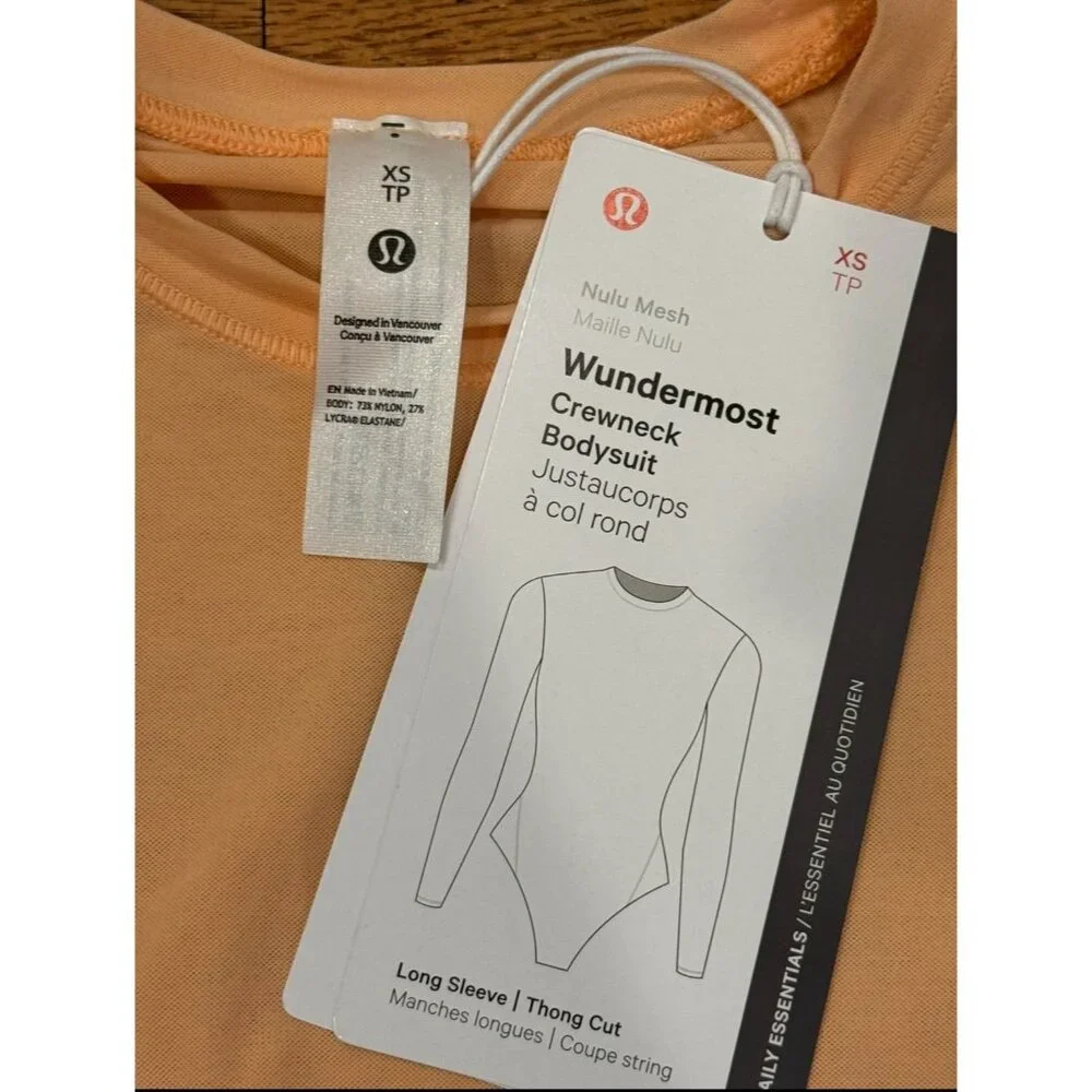 Lululemon‎ Wundermost crewneck bodysuit Nulu mesh